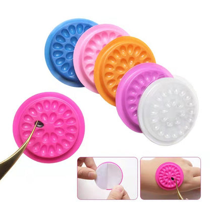 Round Eyelash Glue Holder  Pallet Pads -10Pieces