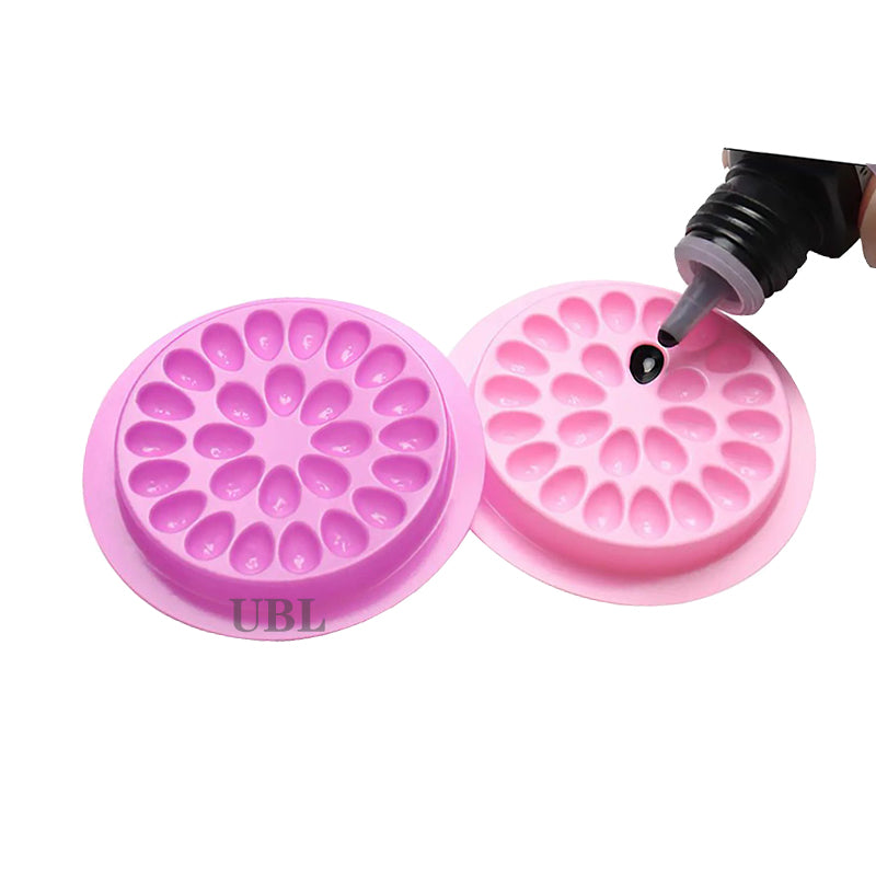 Round Eyelash Glue Holder  Pallet Pads -10Pieces